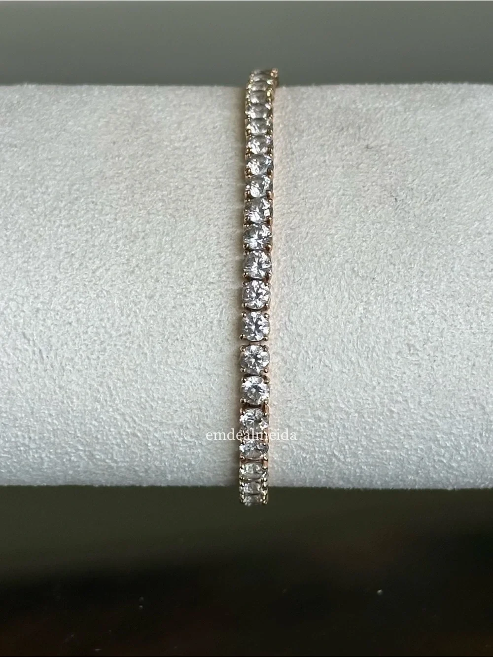 Swarovski Crystal Rose Gold Tennis Deluxe All Around Bracelet 5464948 - Picture 1 of 10